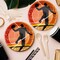 8 Ct. Basketball Party Silhouette Paper Dessert Plates 7 1/4" Disposable Plates, Sports-Themed Birthday Tableware